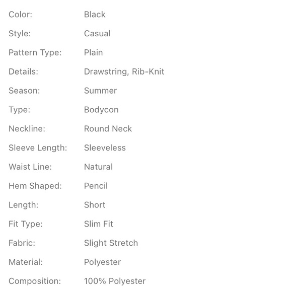 SHEIN Drawstring Side Rib-Knit Bodycon Dress - Picture 3 of 3